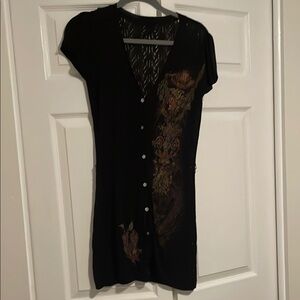 VINTAGE Lapis Mini Dress Black Size M